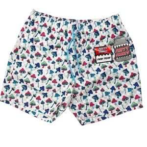 Mushroom Checker Print Swim Trunks Men’s XL